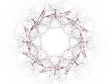 Dantelli renkli saat desen. Dijital fractal sanat tasarım. Kutsal semboller işaretler geometrisi soyut tasarım. 