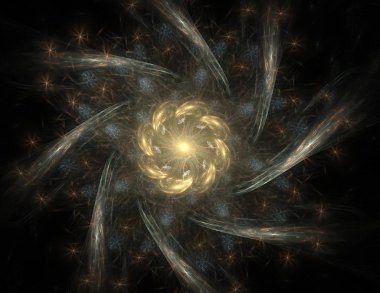 Uzay serisi geometrisini. Görsel olarak çekici zemin kavramsal Izgaralar eğrileri ve fraktal öğeleri öğesi olarak uygun yapılmış 