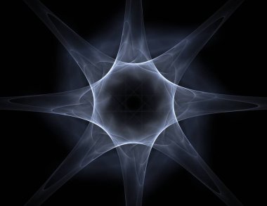 Konuyla ilgili soyut fraktal formlar grafik tasarım ve nükleer fizik bilim parçacıkların. Kutsal geometri futuristik