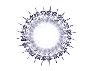 Konuyla ilgili soyut fraktal formlar grafik tasarım ve nükleer fizik bilim parçacıkların. Kutsal geometri futuristik