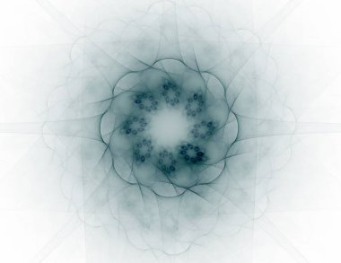 Konuyla ilgili soyut fraktal formlar grafik tasarım ve nükleer fizik bilim parçacıkların. Kutsal geometri futuristik