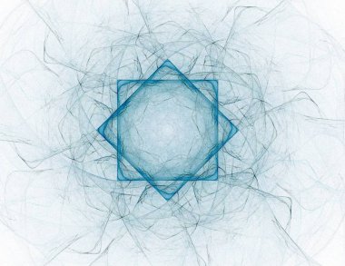 Konuyla ilgili soyut fraktal formlar grafik tasarım ve nükleer fizik bilim parçacıkların. Kutsal geometri futuristik