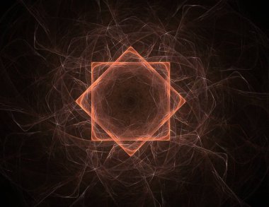Konuyla ilgili soyut fraktal formlar grafik tasarım ve nükleer fizik bilim parçacıkların. Kutsal geometri futuristik