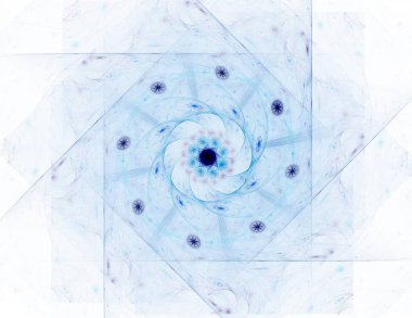 Konuyla ilgili soyut fraktal formlar grafik tasarım ve nükleer fizik bilim parçacıkların. Kutsal geometri futuristik