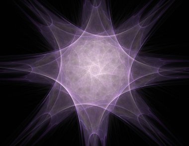 Soyut fraktal kırmızı arka plan ile kesişen daireler ve oval. disko ışıkları. Hareket illüstrasyon.