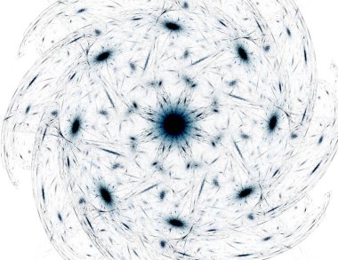 Konuyla ilgili soyut fraktal formlar grafik tasarım ve nükleer fizik bilim parçacıkların. Kutsal geometri futuristik