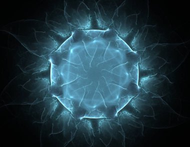 Fraktal bilgisayar oluşturulan desen, yaratıcı grafik tasarım için dijital sanat