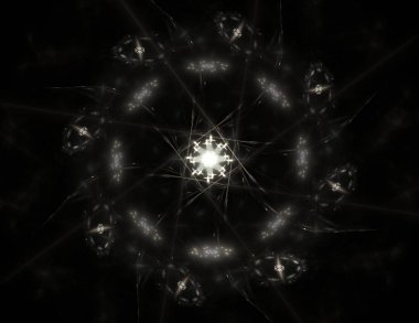 Uzay serisi geometrisini. Görsel olarak çekici zemin kavramsal Izgaralar eğrileri ve fraktal öğeleri öğesi olarak uygun yapılmış 