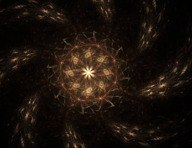 Uzay serisi geometrisini. Görsel olarak çekici zemin kavramsal Izgaralar eğrileri ve fraktal öğeleri öğesi olarak uygun yapılmış 