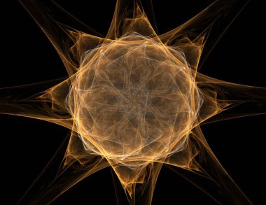 Uzay serisi geometrisini. Görsel olarak çekici zemin kavramsal Izgaralar eğrileri ve fraktal öğeleri öğesi olarak uygun yapılmış 