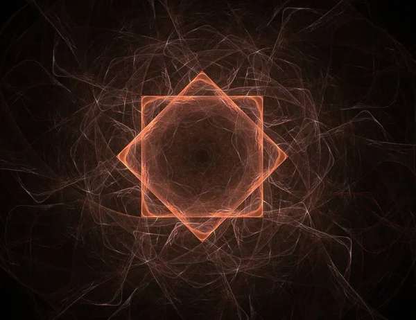 Konuyla ilgili soyut fraktal formlar grafik tasarım ve nükleer fizik bilim parçacıkların. Kutsal geometri futuristik