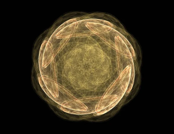 Fraktal bilgisayar oluşturulan desen, yaratıcı grafik tasarım için dijital sanat