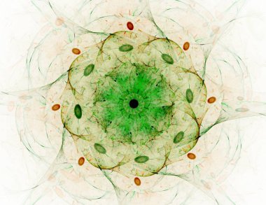 Konuyla ilgili soyut fraktal formlar grafik tasarım ve nükleer fizik bilim parçacıkların. Kutsal geometri futuristik