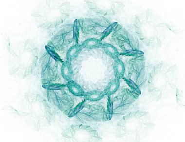 Dantelli renkli saat desen. Dijital fractal sanat tasarım. Kutsal semboller işaretler geometrisi soyut tasarım. 