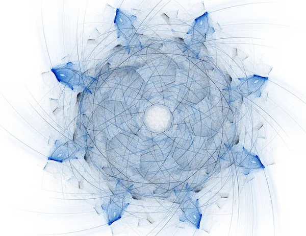 Série Géométrie de l'espace. Fond visuellement attrayant fait de courbes de grilles conceptuelles et d'éléments fractaux appropriés comme élément — Photo