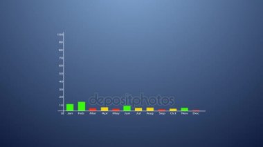 Oklar eksen içeren çubuk grafiği. Büyümek, harita, istatistik, iş kavramı. Senin için animasyon sunum. Infographics düz tasarım.