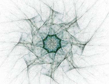 Konuyla ilgili soyut fraktal formlar grafik tasarım ve nükleer fizik bilim parçacıkların. Kutsal geometri futuristik