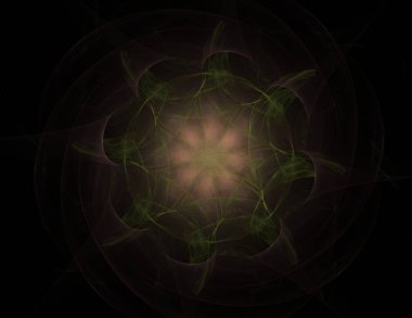 Konuyla ilgili soyut fraktal formlar grafik tasarım ve nükleer fizik bilim parçacıkların. Kutsal geometri futuristik