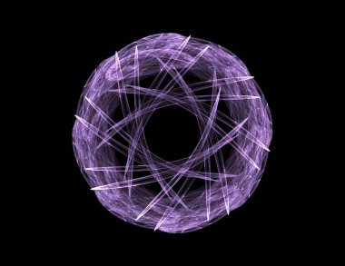 Konuyla ilgili soyut fraktal formlar grafik tasarım ve nükleer fizik bilim parçacıkların. Kutsal geometri futuristik