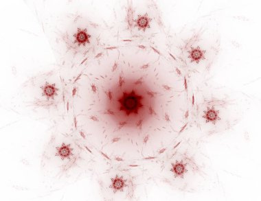 Konuyla ilgili soyut fraktal formlar grafik tasarım ve nükleer fizik bilim parçacıkların. Kutsal geometri futuristik