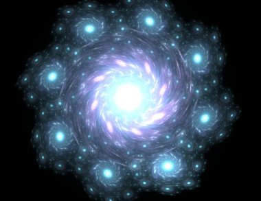 Uzay serisi geometrisini. Görsel olarak çekici zemin kavramsal Izgaralar eğrileri ve fraktal öğeleri öğesi olarak uygun yapılmış 