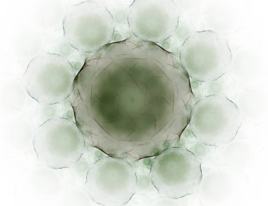 Konuyla ilgili soyut fraktal formlar grafik tasarım ve nükleer fizik bilim parçacıkların. Kutsal geometri futuristik