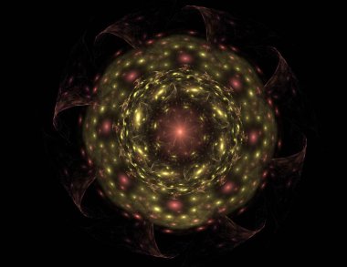 Uzay serisi geometrisini. Görsel olarak çekici zemin kavramsal Izgaralar eğrileri ve fraktal öğeleri öğesi olarak uygun yapılmış 