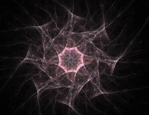 Konuyla ilgili soyut fraktal formlar grafik tasarım ve nükleer fizik bilim parçacıkların. Kutsal geometri futuristik