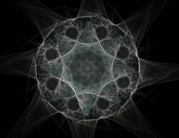 Soyut fraktal kırmızı arka plan ile kesişen daireler ve oval. disko ışıkları. Hareket illüstrasyon.