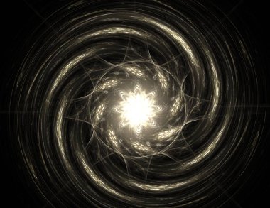 Uzay serisi geometrisini. Görsel olarak çekici zemin kavramsal Izgaralar eğrileri ve fraktal öğeleri öğesi olarak uygun yapılmış 