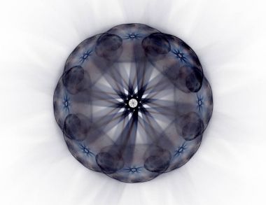 Konuyla ilgili soyut fraktal formlar grafik tasarım ve nükleer fizik bilim parçacıkların. Kutsal geometri futuristik