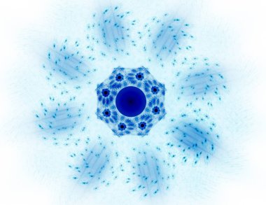 Soyut fraktal renk arka plan ile kesişen daireler ve oval. Hareket illüstrasyon.