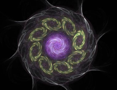 Dantelli renkli saat desen. Dijital fractal sanat tasarım. Kutsal semboller işaretler geometrisi soyut tasarım. 