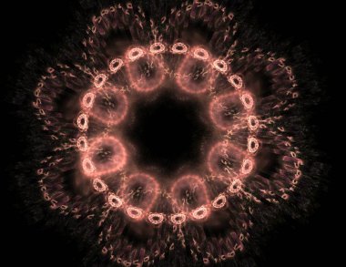 Uzay serisi geometrisini. Görsel olarak çekici zemin kavramsal Izgaralar eğrileri ve fraktal öğeleri öğesi olarak uygun yapılmış 