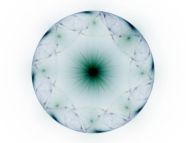 Konuyla ilgili soyut fraktal formlar grafik tasarım ve nükleer fizik bilim parçacıkların. Kutsal geometri futuristik