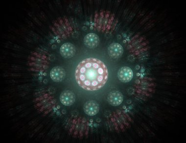 Uzay serisi geometrisini. Görsel olarak çekici zemin kavramsal Izgaralar eğrileri ve fraktal öğeleri öğesi olarak uygun yapılmış 