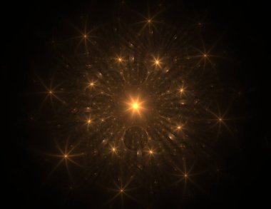 Soyut fraktal kırmızı arka plan ile kesişen daireler ve oval. disko ışıkları. Hareket illüstrasyon.