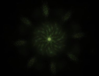 Dantelli renkli saat desen. Dijital fractal sanat tasarım. Kutsal semboller işaretler geometrisi soyut tasarım. 