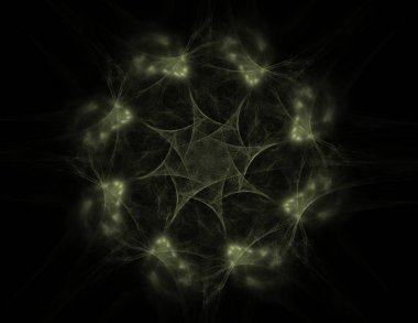 Soyut fraktal renk arka plan ile kesişen daireler ve oval. Hareket illüstrasyon.