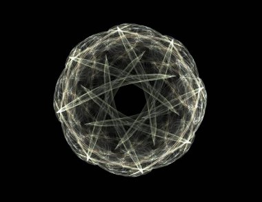 Dantelli renkli saat desen. Dijital fractal sanat tasarım. Kutsal semboller işaretler geometrisi soyut tasarım. 