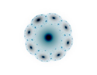 Konuyla ilgili soyut fraktal formlar grafik tasarım ve nükleer fizik bilim parçacıkların. Kutsal geometri futuristik