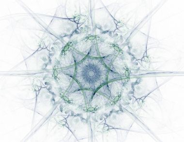 Konuyla ilgili soyut fraktal formlar grafik tasarım ve nükleer fizik bilim parçacıkların. Kutsal geometri futuristik