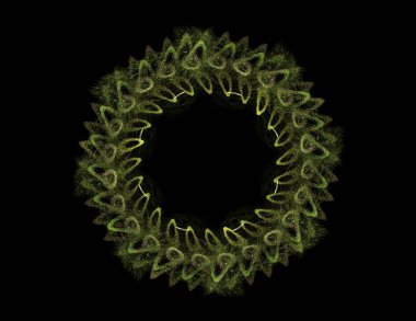 Soyut fraktal renk arka plan ile kesişen daireler ve oval. Hareket illüstrasyon.