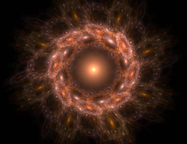 Dantelli renkli saat desen. Dijital fractal sanat tasarım. Kutsal semboller işaretler geometrisi soyut tasarım. 