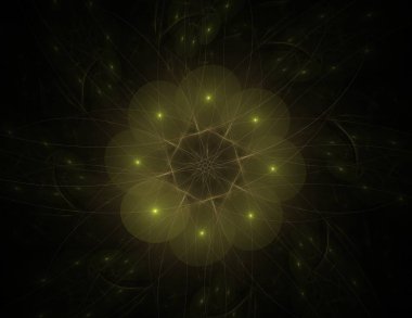 Dantelli renkli saat desen. Dijital fractal sanat tasarım. Kutsal semboller işaretler geometrisi soyut tasarım. 
