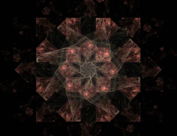 Dantelli renkli saat desen. Dijital fractal sanat tasarım. Kutsal semboller işaretler geometrisi soyut tasarım. 