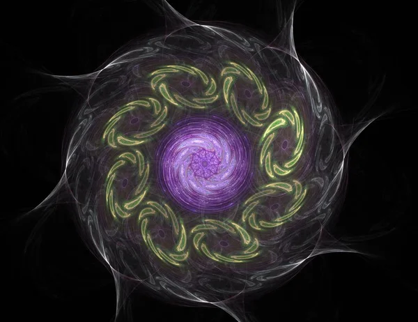 Dantelli renkli saat desen. Dijital fractal sanat tasarım. Kutsal semboller işaretler geometrisi soyut tasarım. 