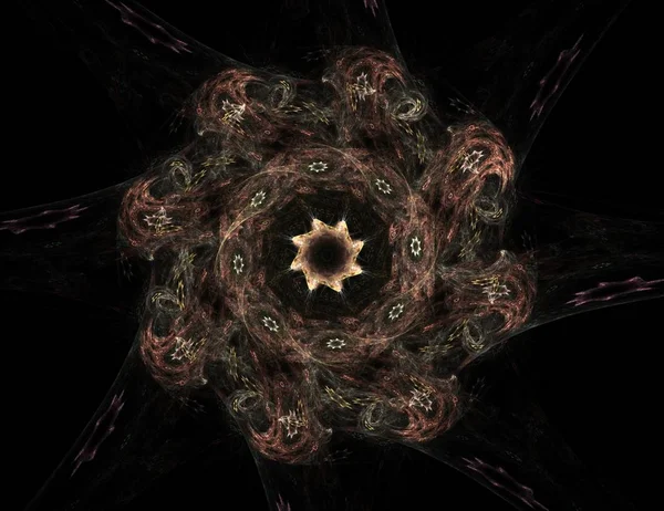 Konuyla ilgili soyut fraktal formlar grafik tasarım ve nükleer fizik bilim parçacıkların. Kutsal geometri futuristik