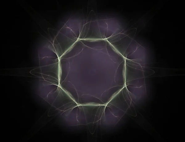 Абстрактный фрактальный цвет фона с пересечением кругов и овалов. Иллюстрация движения . — стоковое фото
