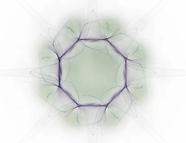 Fond abstrait de couleur fractale avec cercles croisés et ovales. Illustration de mouvement . — Photo